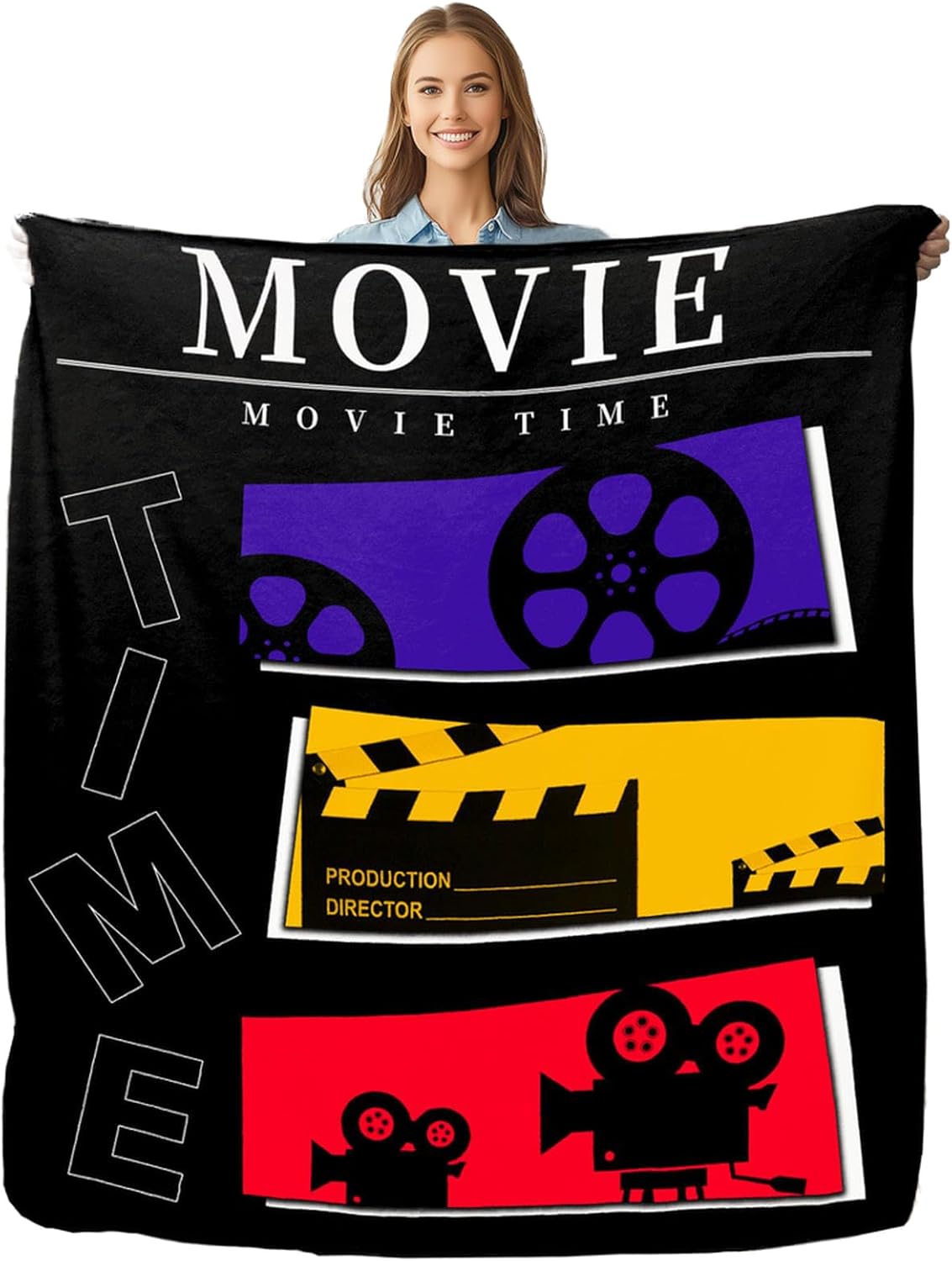 Home Cinema Kids - Filmüberwurfdecke für Filmliebhaber, Erwachsene und Kinder,