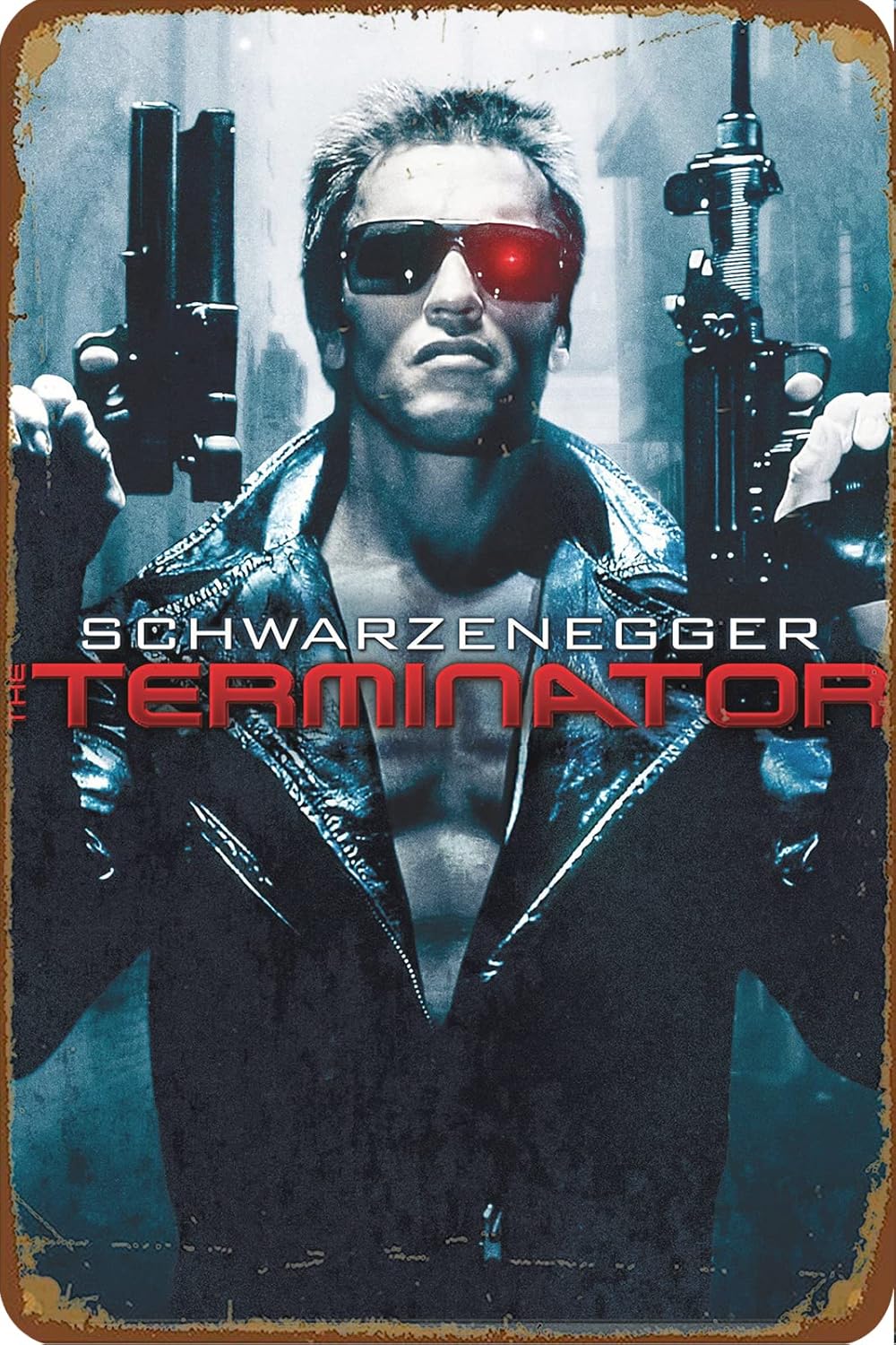 Home Cinema Logo - Gerrit The Terminator Vintage Metall-Blechplakat mit