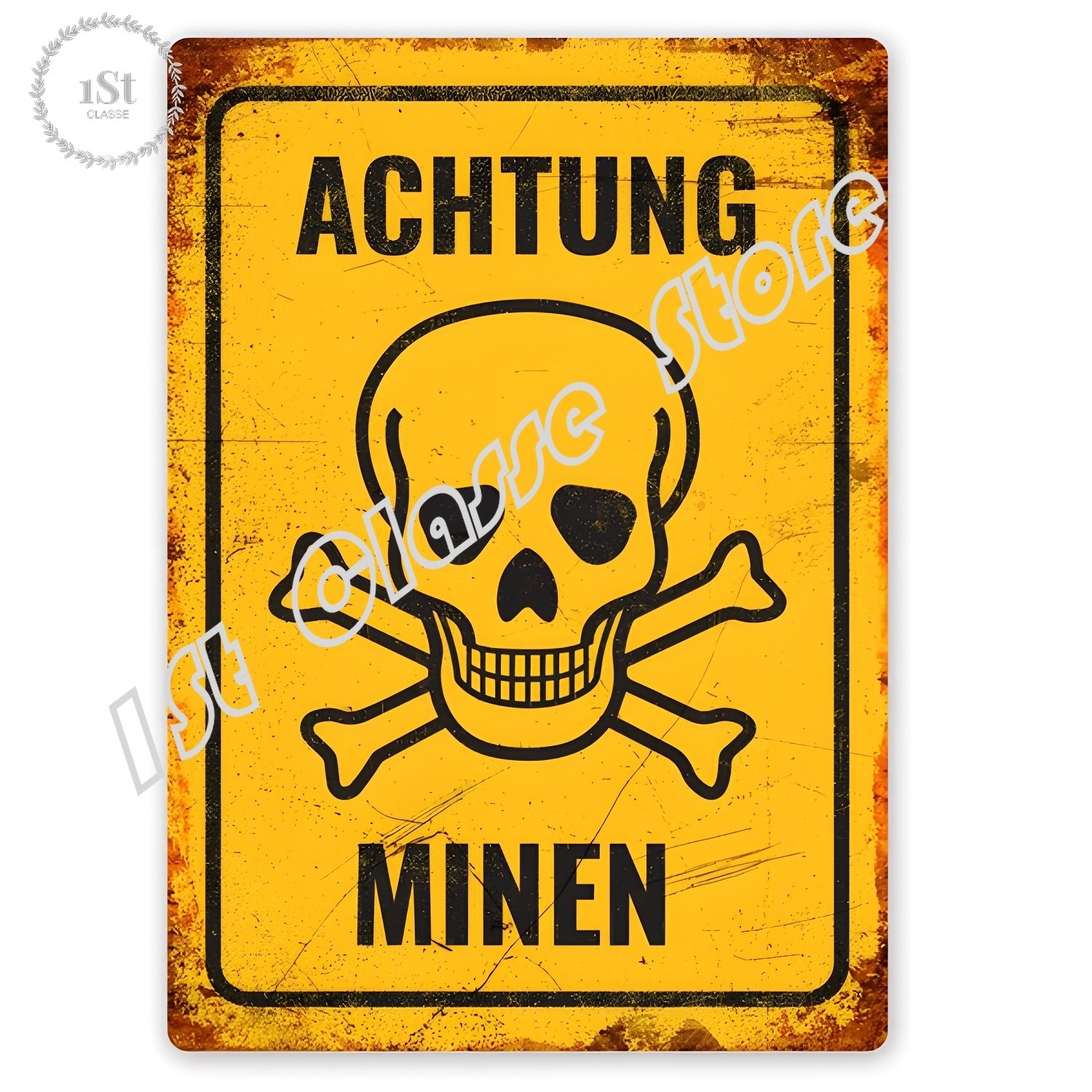 Home Cinema Logo - Achtung Minen Tin Zeichen kunst wand