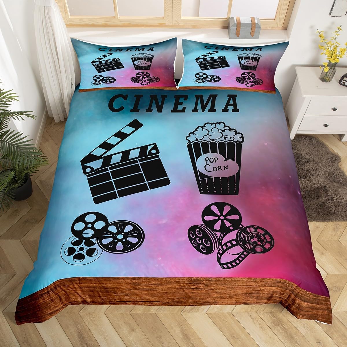 Vintage Kino-Bettbezug Set, Fi – Home Cinema Tickets Bewertung und Preis
