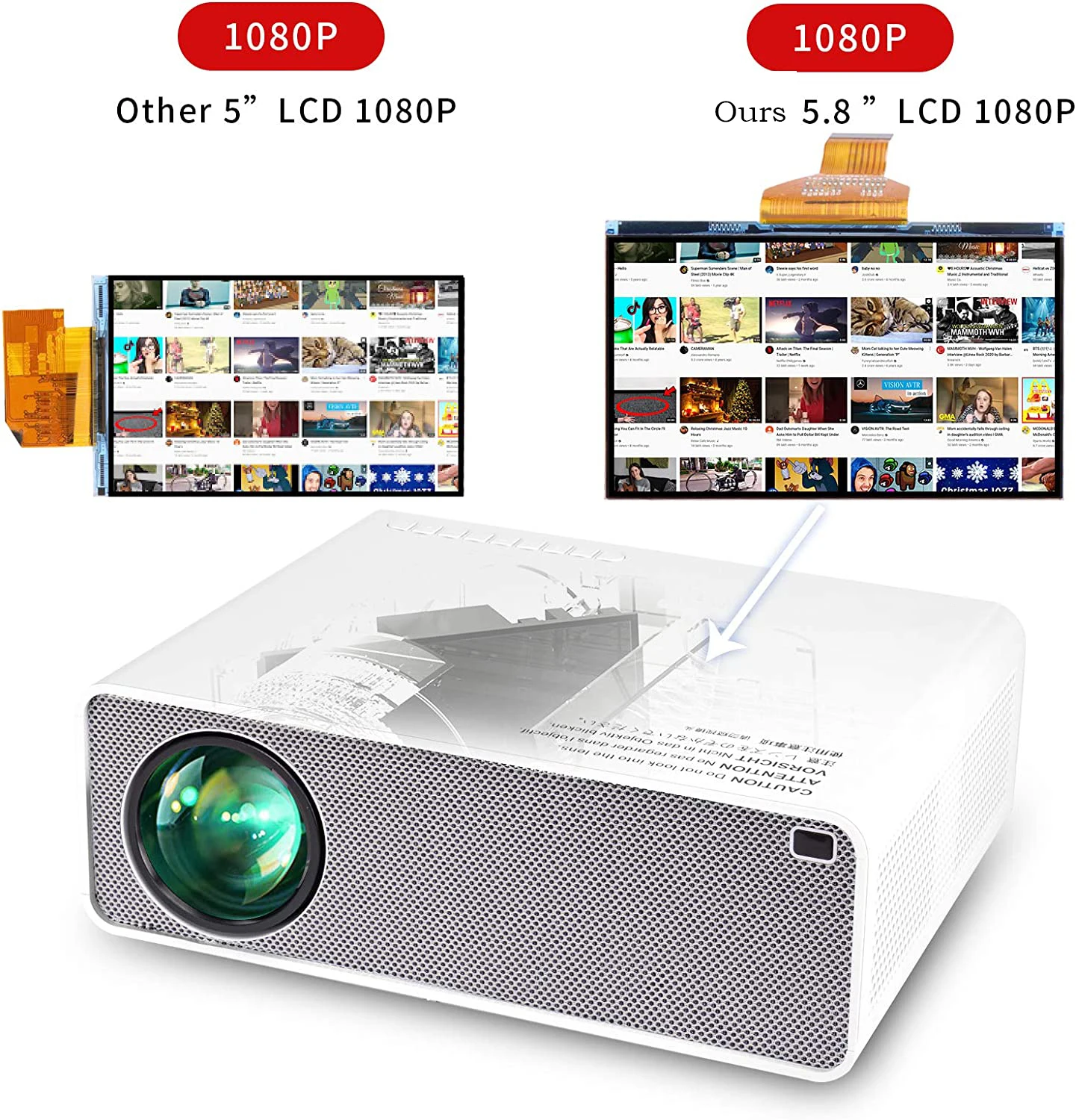 Neues Design Projektor Beamer  – Home Cinema Kids Bewertung und Preis