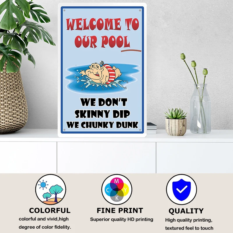 Zinn Zeichen Pool lustige Rege – Home Cinema Logo Bewertung und Preis