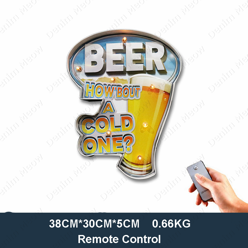 Eiskaltes Bier LED-Neonlichtsc – Home Cinema Logo Bewertung und Preis